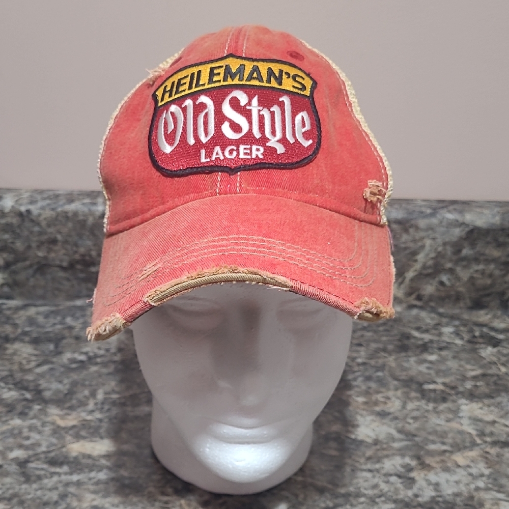 Heilman's Old Style Hat Snap Back Mesh Distressed Like New